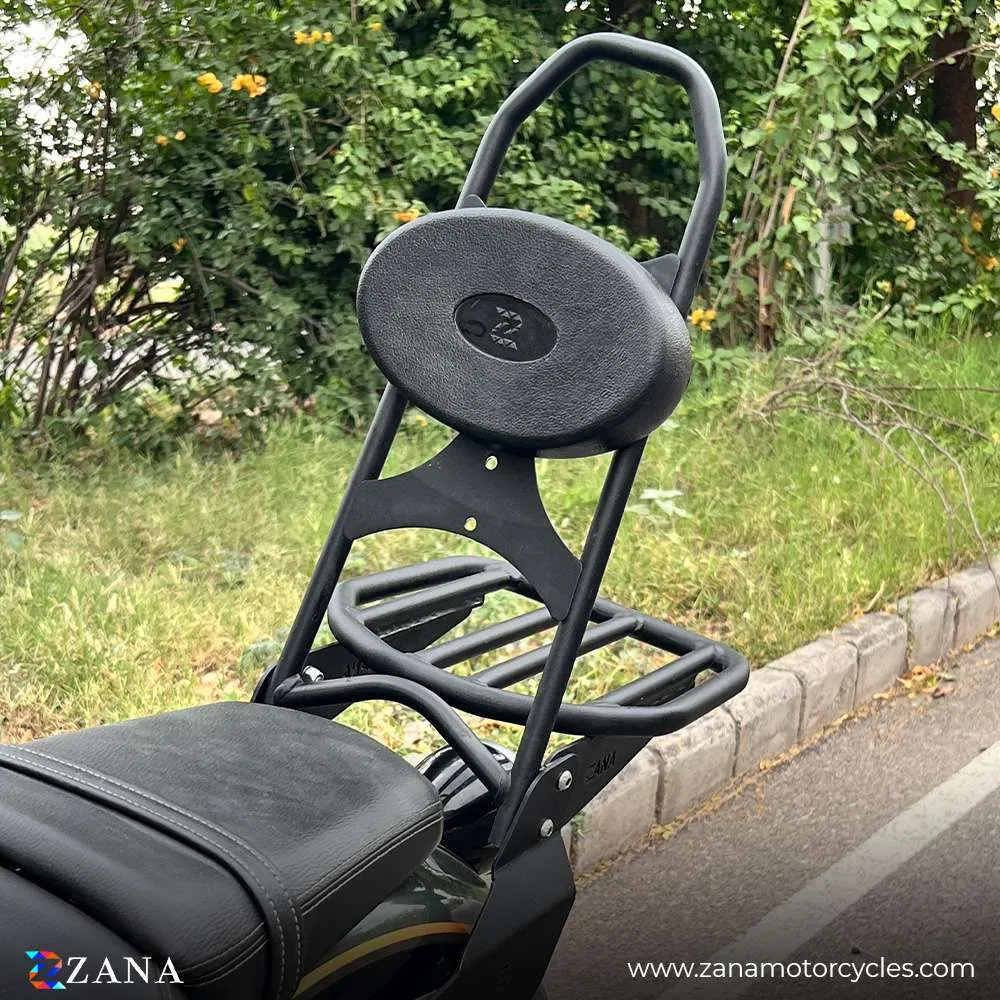 Royal Enfield Super Meteor 650 Zana Back Carrier with adjustable pillion back rest
